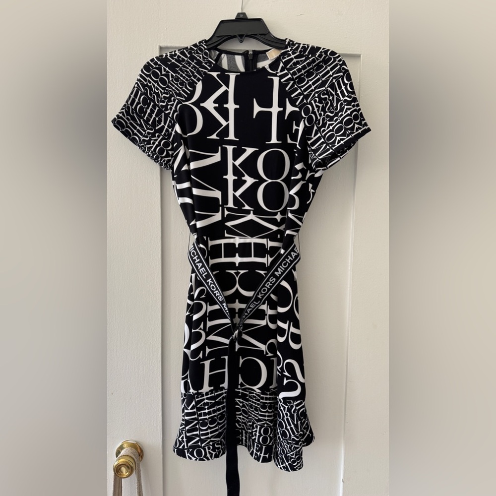 Michael Kors Black and White Logo Dress